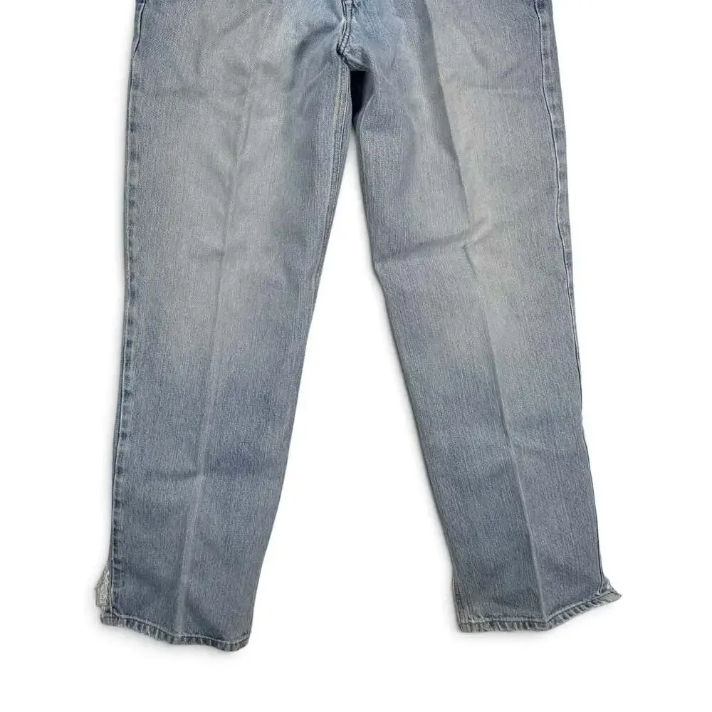 Cinch Light Wash Denim Jeans Size 33x32 Distressed Hem